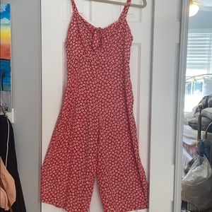 Red Floral Jumpsuit